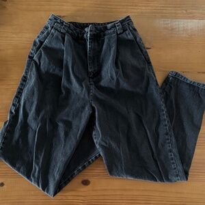 ASOS, Barrel Legged Jeans, Pleated, Washed Grey, High-Waisted, Size 28